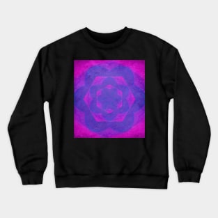 Hot pink and purple kaleidoscope with texture Crewneck Sweatshirt